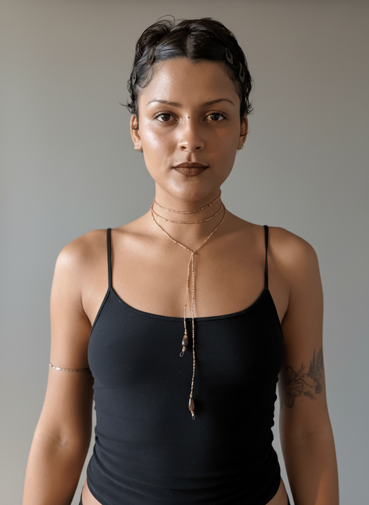 Golden Beaded Necklace