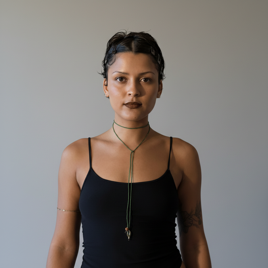 Green Algae Beaded Necklace