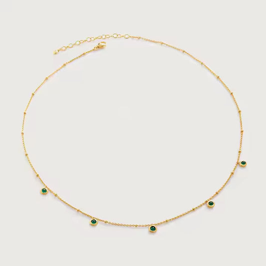 Choke Me Emerald Necklace -18K Gold - 19jacks