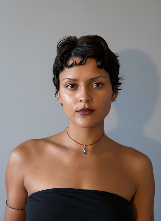 VINTAGE KEY OF LIFE 950 STERLING SILVER NECKLACE - 19jacks