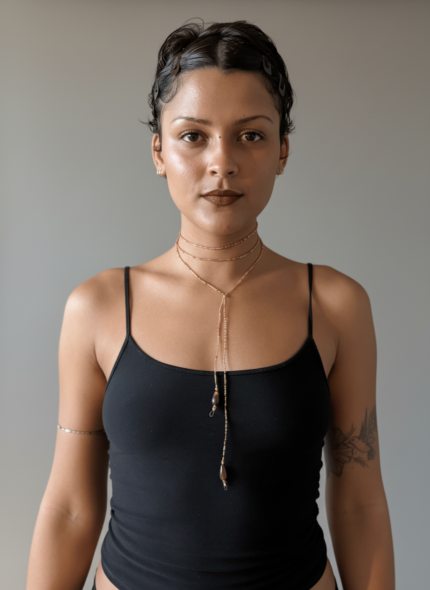 Golden Beaded Necklace