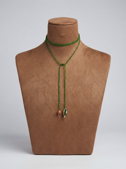 Green Algea Beaded Necklace - 19jacks