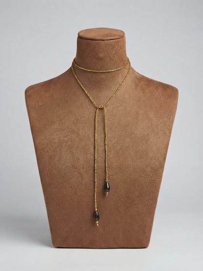 Golden Beaded Necklace - 19jacks