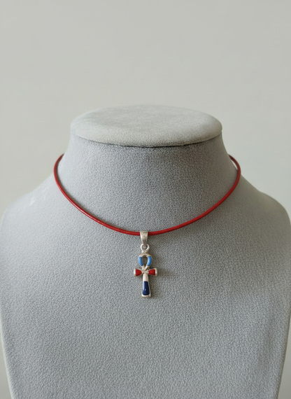 VINTAGE KEY OF LIFE 950 STERLING SILVER NECKLACE - 19jacks