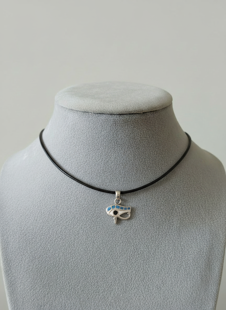 EGYPTIAN EYE OF HORUS 950 STERLING SILVER NECKLACE - 19jacks