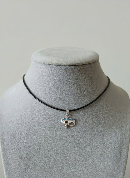 EGYPTIAN EYE OF HORUS 950 STERLING SILVER NECKLACE - 19jacks